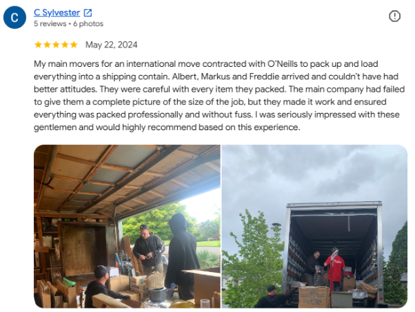 Verified Review for Mountain Moving and Storage